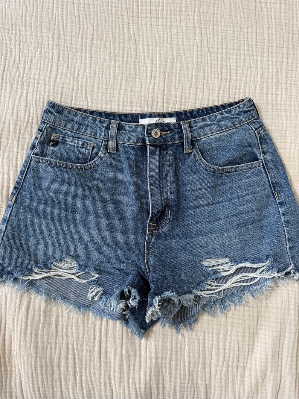KanCan High-Rise Women’s Denim Shorts - Blue